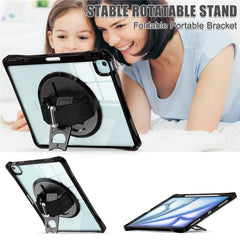 For iPad Air 13 (2025) / (2024) / Pro 12.9 (2022) / (2021) / (2020) / (2018) Case Kickstand PC+TPU+Acrylic Clear Tablet Cover