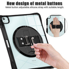 For iPad Air 13 (2025) / (2024) / Pro 12.9 (2022) / (2021) / (2020) / (2018) Case Kickstand PC+TPU+Acrylic Clear Tablet Cover
