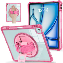 For iPad Air 13 (2025) / (2024) / Pro 12.9 (2022) / (2021) / (2020) / (2018) Case Kickstand PC+TPU+Acrylic Clear Tablet Cover