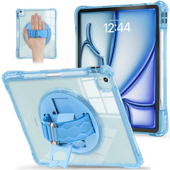 For iPad Air 13 (2025) / (2024) / Pro 12.9 (2022) / (2021) / (2020) / (2018) Case Kickstand PC+TPU+Acrylic Clear Tablet Cover