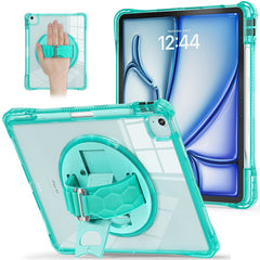 For iPad Air 13 (2025) / (2024) / Pro 12.9 (2022) / (2021) / (2020) / (2018) Case Kickstand PC+TPU+Acrylic Clear Tablet Cover