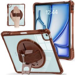 For iPad Air 13 (2025) / (2024) / Pro 12.9 (2022) / (2021) / (2020) / (2018) Case Kickstand PC+TPU+Acrylic Clear Tablet Cover