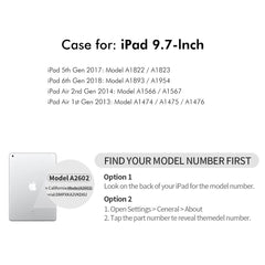 Pour iPad Air (2013) / iPad 9,7 pouces (2018) / iPad 9,7 pouces (2017) / iPad Air 2 ENKAY HAT PRINCE Étui avec support en TPU + PU, fonction veille/réveil automatique, rotation à 360 degrés, housse pour tablette 