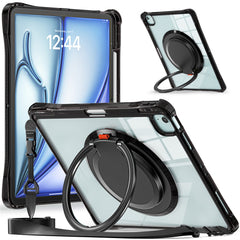 For iPad Air 13 (2025) / (2024) / Pro 12.9 (2022) / (2021) / (2020) / (2018) Case with Shoulder Strap Kickstand Tablet Cover