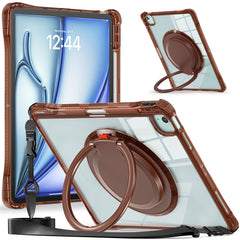 For iPad Air 13 (2025) / (2024) / Pro 12.9 (2022) / (2021) / (2020) / (2018) Case with Shoulder Strap Kickstand Tablet Cover