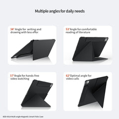 XUNDD XDD-0014 For iPad Air 11 (2024) / Air (2022) / (2020) Case PU Leather Multi-Angle Stand Smart Tablet Cover with Pen Holder