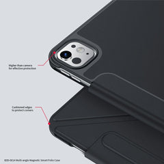 XUNDD XDD-0014 For iPad Pro 11 (2024) Case PU Leather Multi-Angle Stand Smart Tablet Cover with Pen Holder
