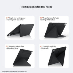 XUNDD XDD-0014 For iPad Pro 11 (2024) Case PU Leather Multi-Angle Stand Smart Tablet Cover with Pen Holder