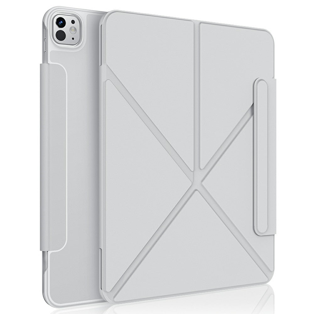 XUNDD XDD-0014 For iPad Pro 11 (2024) Case PU Leather Multi-Angle Stand Smart Tablet Cover with Pen Holder