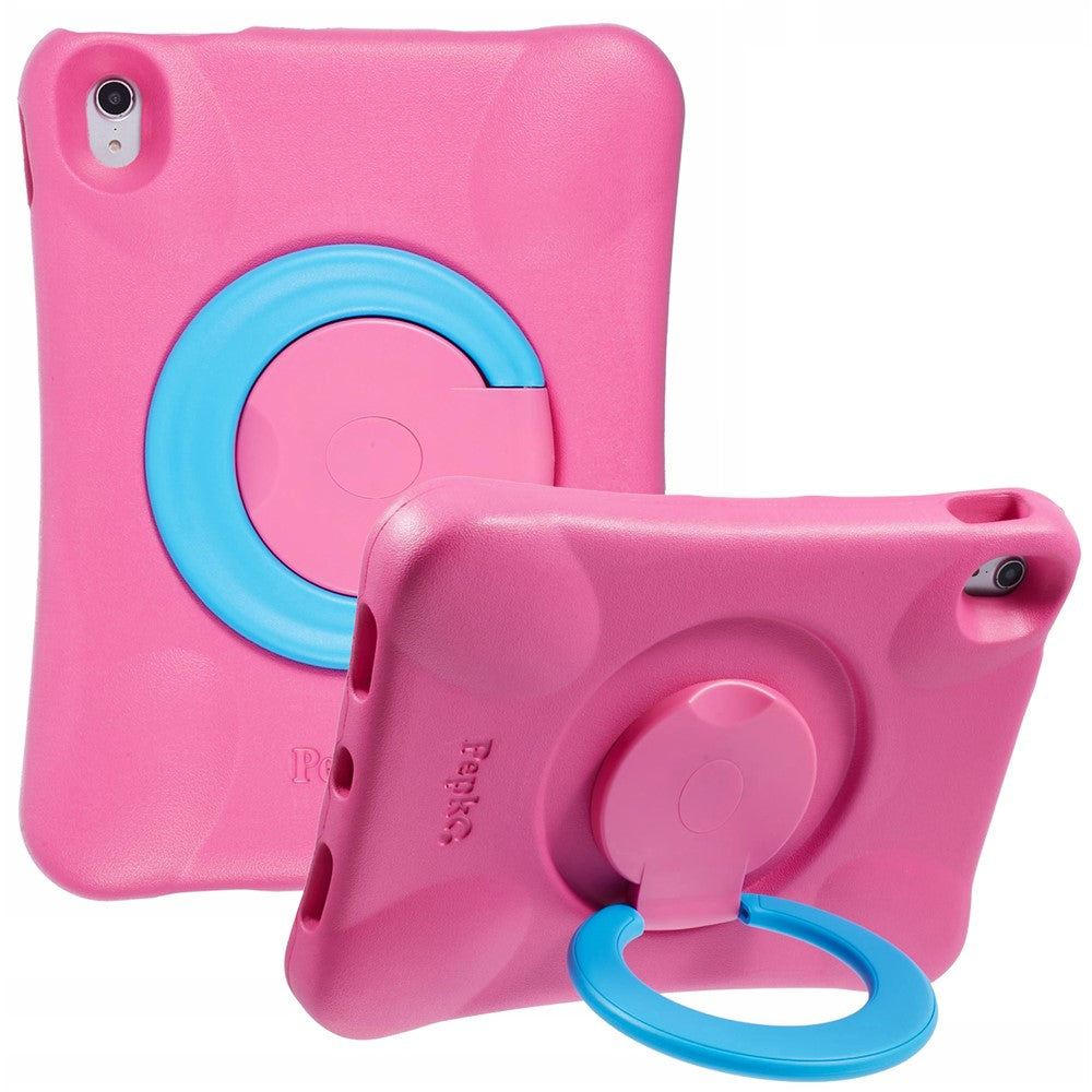 Étui de protection antichoc PEPKOO pour iPad Air 11 (2025)/(2024), rotatif à 360 degrés, béquille PC, coque de protection EVA 