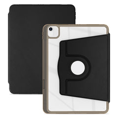 Étui pour tablette iPad Air 13 (2025) / (2024) / Pro 12.9 (2022) / (2021) / (2020) en cuir PU, coque transparente rotative, fonction veille/réveil automatique 