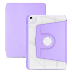 Étui pour tablette iPad Air 13 (2025) / (2024) / Pro 12.9 (2022) / (2021) / (2020) en cuir PU, coque transparente rotative, fonction veille/réveil automatique 