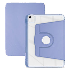 Étui pour tablette iPad Air 13 (2025) / (2024) / Pro 12.9 (2022) / (2021) / (2020) en cuir PU, coque transparente rotative, fonction veille/réveil automatique 