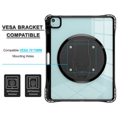 Clear Case for iPad Air 13 (2025) / (2024) / Pro 12.9 (2022) / (2021) / (2020) / (2018) PC+TPU+Acrylic Kickstand Cover