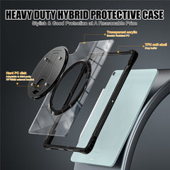 Clear Case for iPad Air 13 (2025) / (2024) / Pro 12.9 (2022) / (2021) / (2020) / (2018) PC+TPU+Acrylic Kickstand Cover