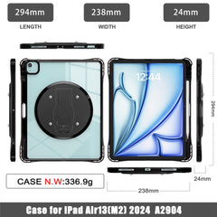 Clear Case for iPad Air 13 (2025) / (2024) / Pro 12.9 (2022) / (2021) / (2020) / (2018) PC+TPU+Acrylic Kickstand Cover