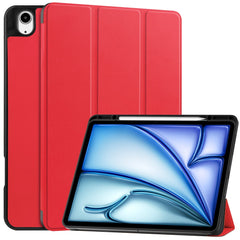 For iPad Air 13 (2025) / (2024) Stand Case Shock-Absorbent Leather Tablet Cover with Pen Slot