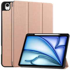For iPad Air 13 (2025) / (2024) Stand Case Shock-Absorbent Leather Tablet Cover with Pen Slot