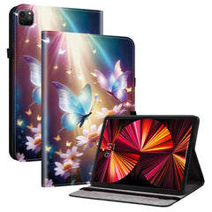 Leather Case For iPad Air 13 (2025)  /  (2024)  /  Pro 12.9 (2022)  /  (2021)  /  (2020) Pattern Printed Tablet Cover with Card Slots