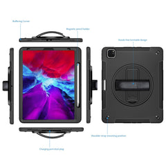 Kickstand Case for iPad Air 13 (2025) / (2024) / Pro 12.9 (2022) / (2021) / (2020) / (2018) PC + TPU Tablet Cover with PET Film / Strap