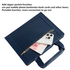 Tablet Case for iPad Air 13 (2025) / (2024) / Pro 12.9 (2022) / (2020) / (2018) Auto Wake / Sleep Leather Cover with Handle / Zipper Pouch