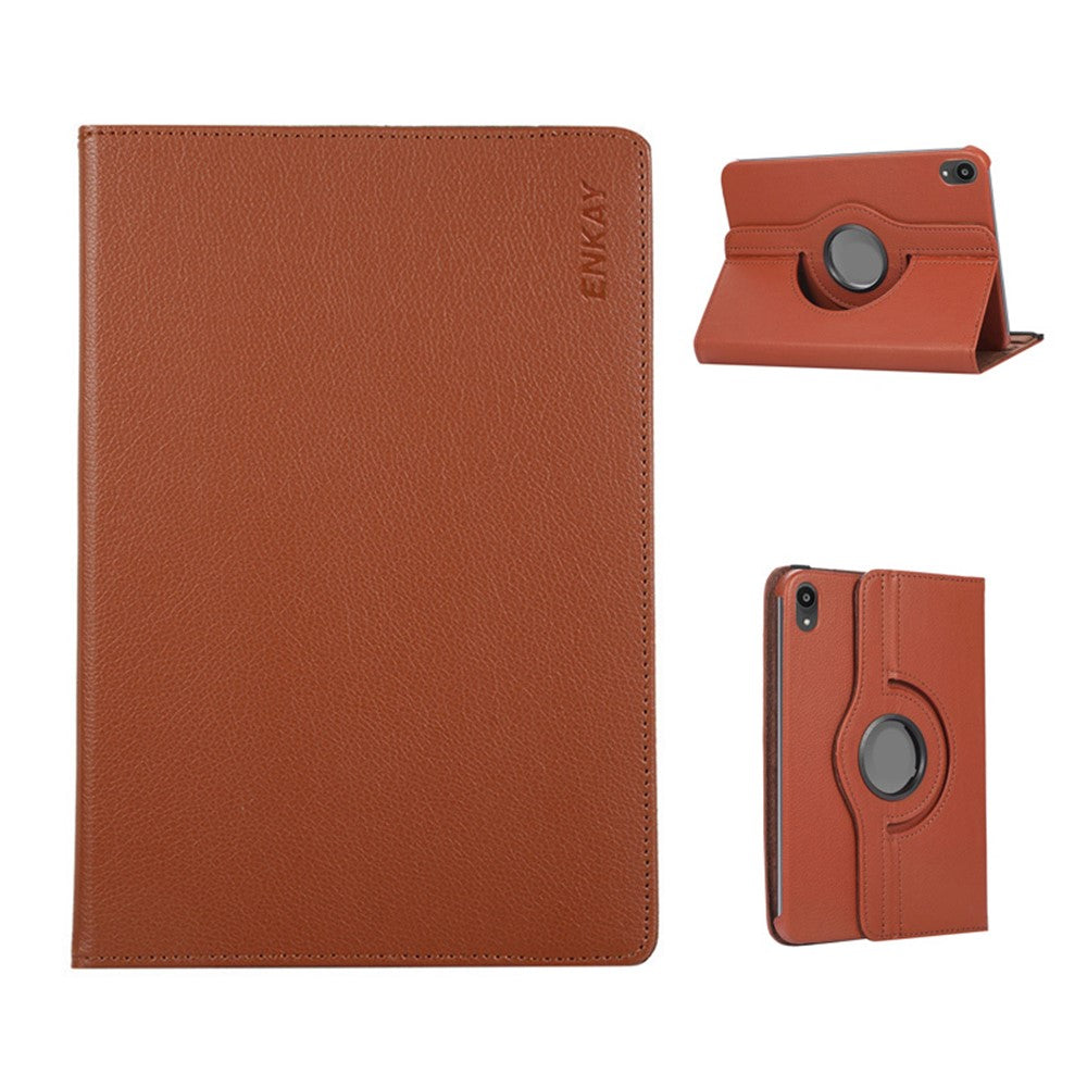 For iPad mini (2024) / iPad mini (2021) Tablet Case ENKAY HAT PRINCE Litchi Texture PU Leather Cover Stand