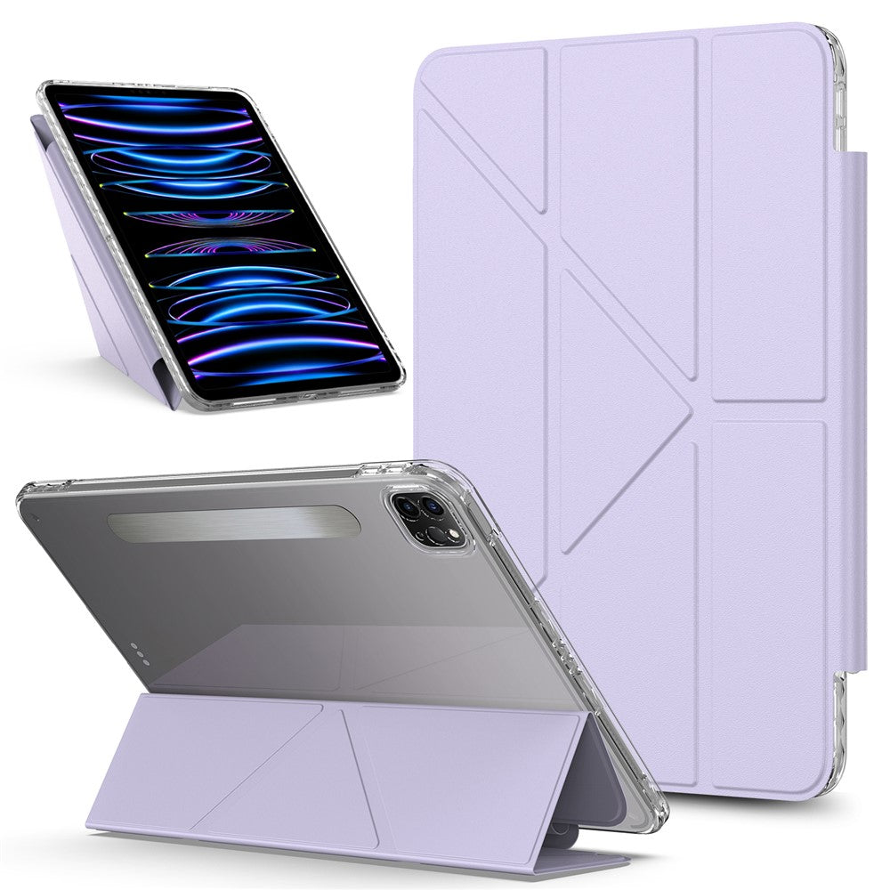 Tablet Case For iPad Pro 12.9 (2022)  /  (2021)  /  (2020) Stand Magnetic Detachable PU Leather Cover with Auto Wake  /  Sleep