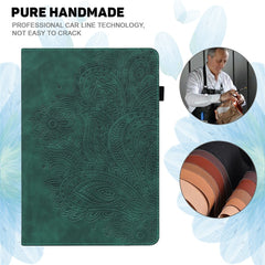 Tablet Case For iPad Air 13 (2025)  /  (2024)  /  Pro 12.9 (2022)  /  (2021)  /  (2020) Peacock Flower Pattern Card Holder Leather Cover