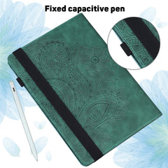 Tablet Case For iPad Air 13 (2025)  /  (2024)  /  Pro 12.9 (2022)  /  (2021)  /  (2020) Peacock Flower Pattern Card Holder Leather Cover