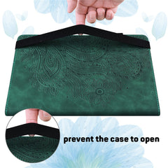 Tablet Case For iPad Air 13 (2025)  /  (2024)  /  Pro 12.9 (2022)  /  (2021)  /  (2020) Peacock Flower Pattern Card Holder Leather Cover