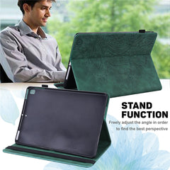 Tablet Case For iPad Air 13 (2025)  /  (2024)  /  Pro 12.9 (2022)  /  (2021)  /  (2020) Peacock Flower Pattern Card Holder Leather Cover