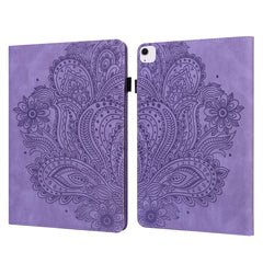 Tablet Case For iPad Air 13 (2025)  /  (2024)  /  Pro 12.9 (2022)  /  (2021)  /  (2020) Peacock Flower Pattern Card Holder Leather Cover