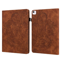 Tablet Case For iPad Air 13 (2025)  /  (2024)  /  Pro 12.9 (2022)  /  (2021)  /  (2020) Peacock Flower Pattern Card Holder Leather Cover