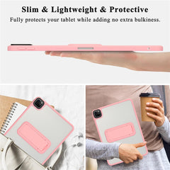 For iPad Pro 12.9 (2022) / (2021) / (2020) / (2018) Case with Kickstand TPU + PC Skin-Touch Tablet Cover