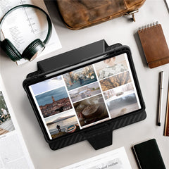 Tablet Case for iPad Air 13 (2025) / (2024) / Pro 12.9 (2022) / (2021) / (2020) / (2018) Detachable PC + TPU + PU Leather Flip Cover