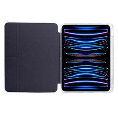 Tablet Case For iPad Pro 12.9 (2022) / (2021) / (2020) / (2018) , Stand Pattern Print Leather + Clear Acrylic Cover with Pencil Holder