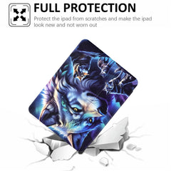 Tablet Case For iPad Pro 12.9 (2022) / (2021) / (2020) / (2018) , Stand Pattern Print Leather + Clear Acrylic Cover with Pencil Holder