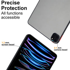 Tablet Case For iPad Pro 12.9 (2022)  /  (2021)  /  (2020)  /  (2018) Skin Touch Matte Acrylic TPU Shockproof Cover