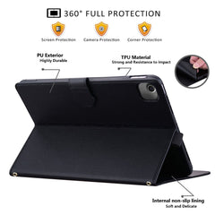Wallet Case for iPad Air 13 (2025) / (2024) / iPad Pro 12.9 (2021) / (2020) 3D Effect Cat Pattern Leather Stand Table Cover