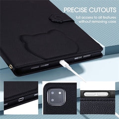 Wallet Case for iPad Air 13 (2025) / (2024) / iPad Pro 12.9 (2021) / (2020) 3D Effect Cat Pattern Leather Stand Table Cover