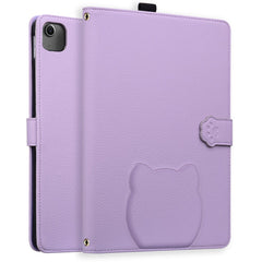 Wallet Case for iPad Air 13 (2025) / (2024) / iPad Pro 12.9 (2021) / (2020) 3D Effect Cat Pattern Leather Stand Table Cover