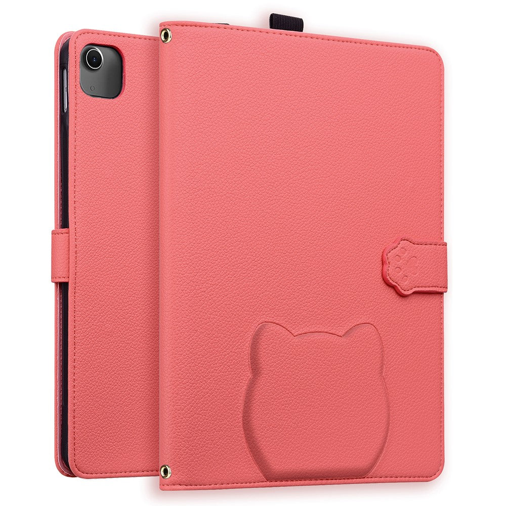 Wallet Case for iPad Air 13 (2025) / (2024) / iPad Pro 12.9 (2021) / (2020) 3D Effect Cat Pattern Leather Stand Table Cover