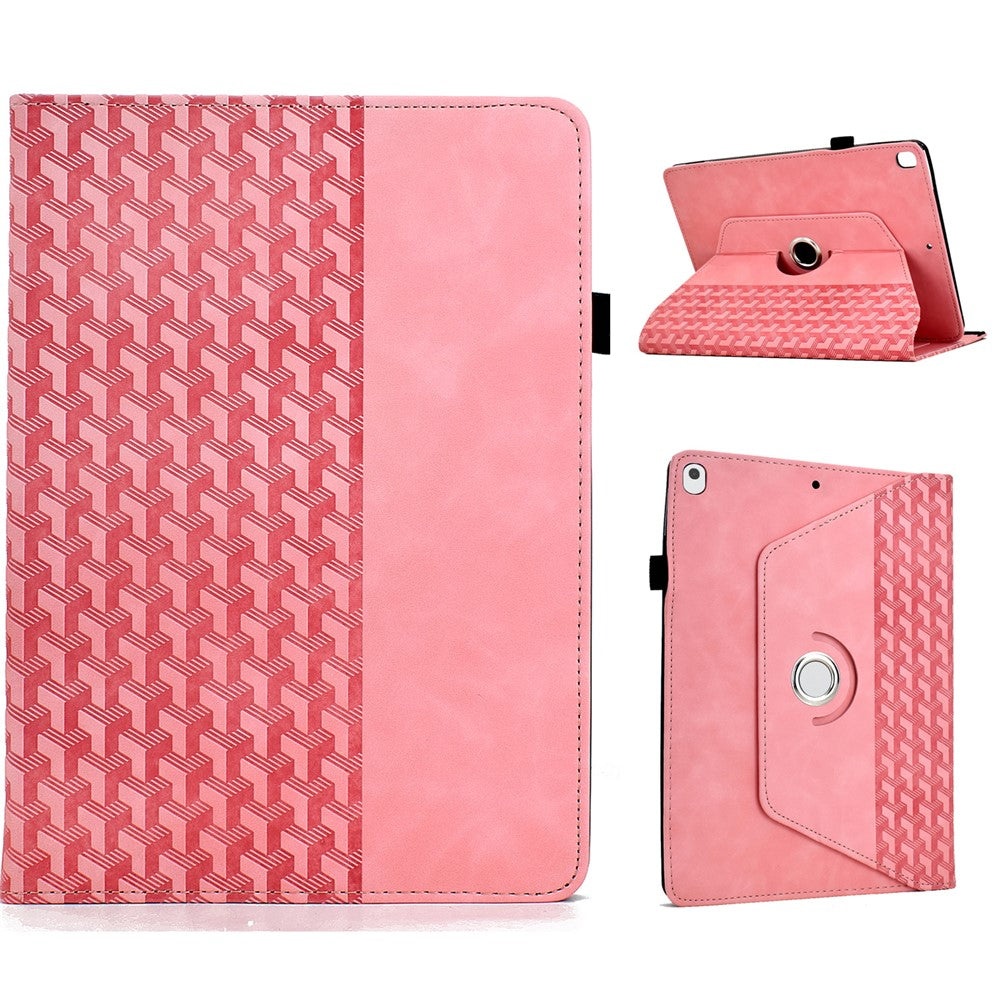 Tablet Case For iPad 10.2 (2020) / (2019) / Air 10.5 inch (2019) / Pro 10.5-inch (2017) Rotating Stand Building Block Imprinted Leather Cover