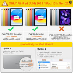 For iPad (2025) / iPad 10.9 (2022) Case Double-Sided Magnetic Closure Leather Smart Tablet Cover