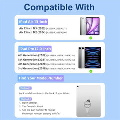 Smart Tablet Case For iPad Air 13 (2025) / (2024) / Pro 12.9 (2022) / (2021) / (2020) / (2018) , Double-Sided Magnetic Closure Leather Cover