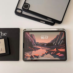 For iPad Air 11 (2025) / (2024) Case Acrylic + PC Matte Tablet Cover with Pencil Holder