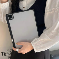 Tablet Case For iPad Air 13 (2025) / (2024) / Pro 12.9 (2022) / (2021) / (2020) / (2018) , Acrylic + PC Matte Cover with Pencil Holder