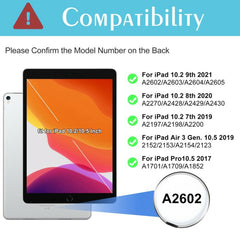 Tablet Case For iPad 10.2 (2021) / (2020) / (2019) / Air 10.5 inch (2019) / Pro 10.5-inch (2017) , Corner Protection Clear Acrylic + TPU Cover