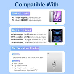 Tablet Case For iPad Air 13 (2025) / (2024) / Pro 12.9 (2022) / (2021) / (2020) / (2018) , Corner Protection Clear Acrylic + TPU Cover