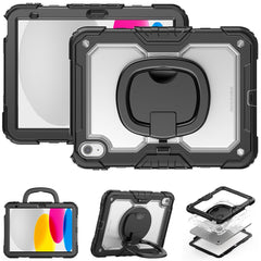 For iPad (2025) / iPad 10.9 (2022) Case Ring Kickstand PC + Silicone Shockproof Tablet Cover